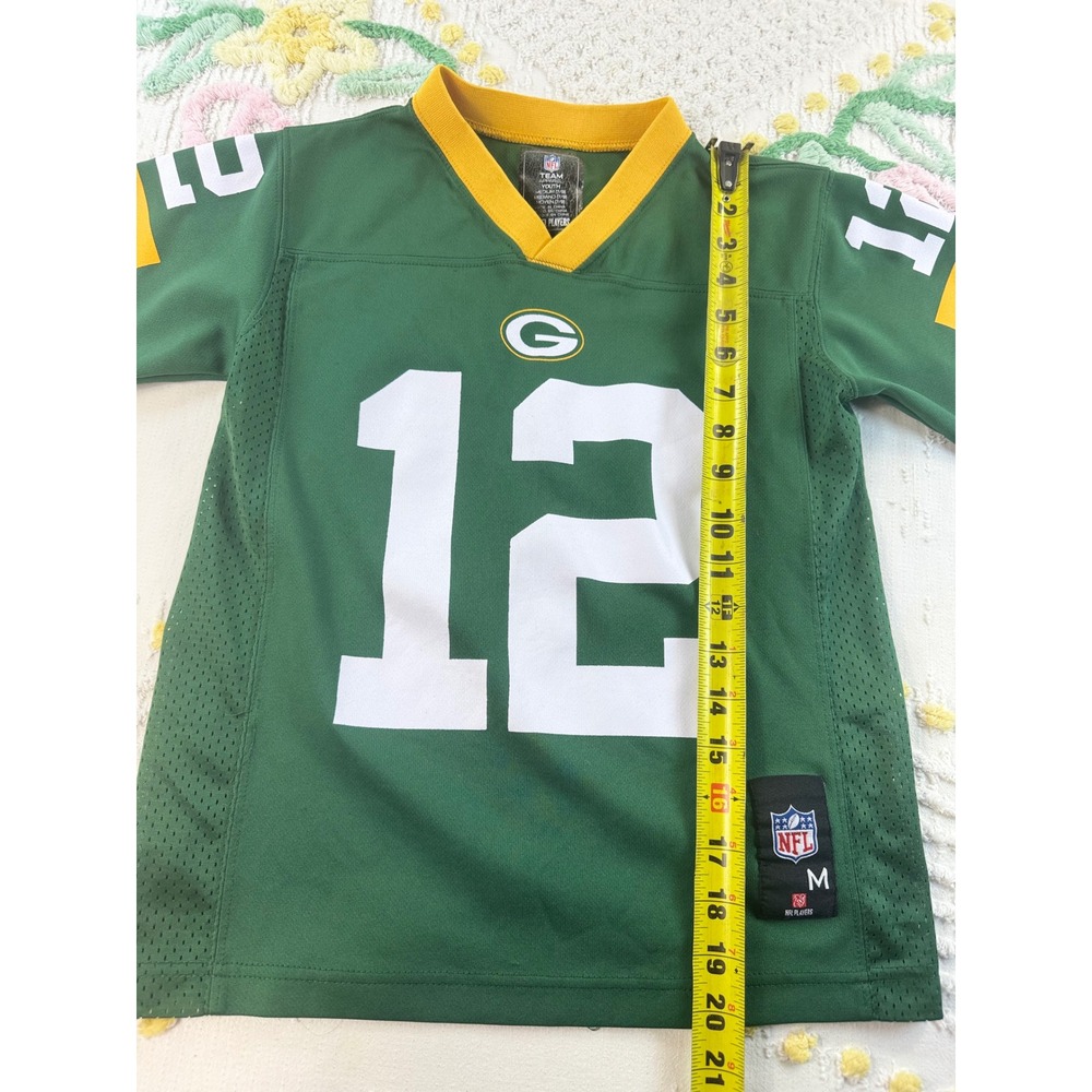 NFL Team Apparel Green Bay Packers Aaron Rodgers 12 Youth Jersey Green M 7/8 - Picture 2 of 7